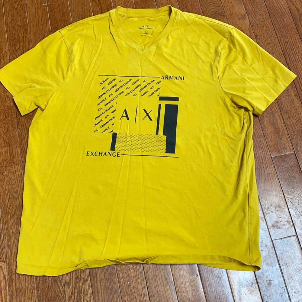 Armani exchange yellow tee